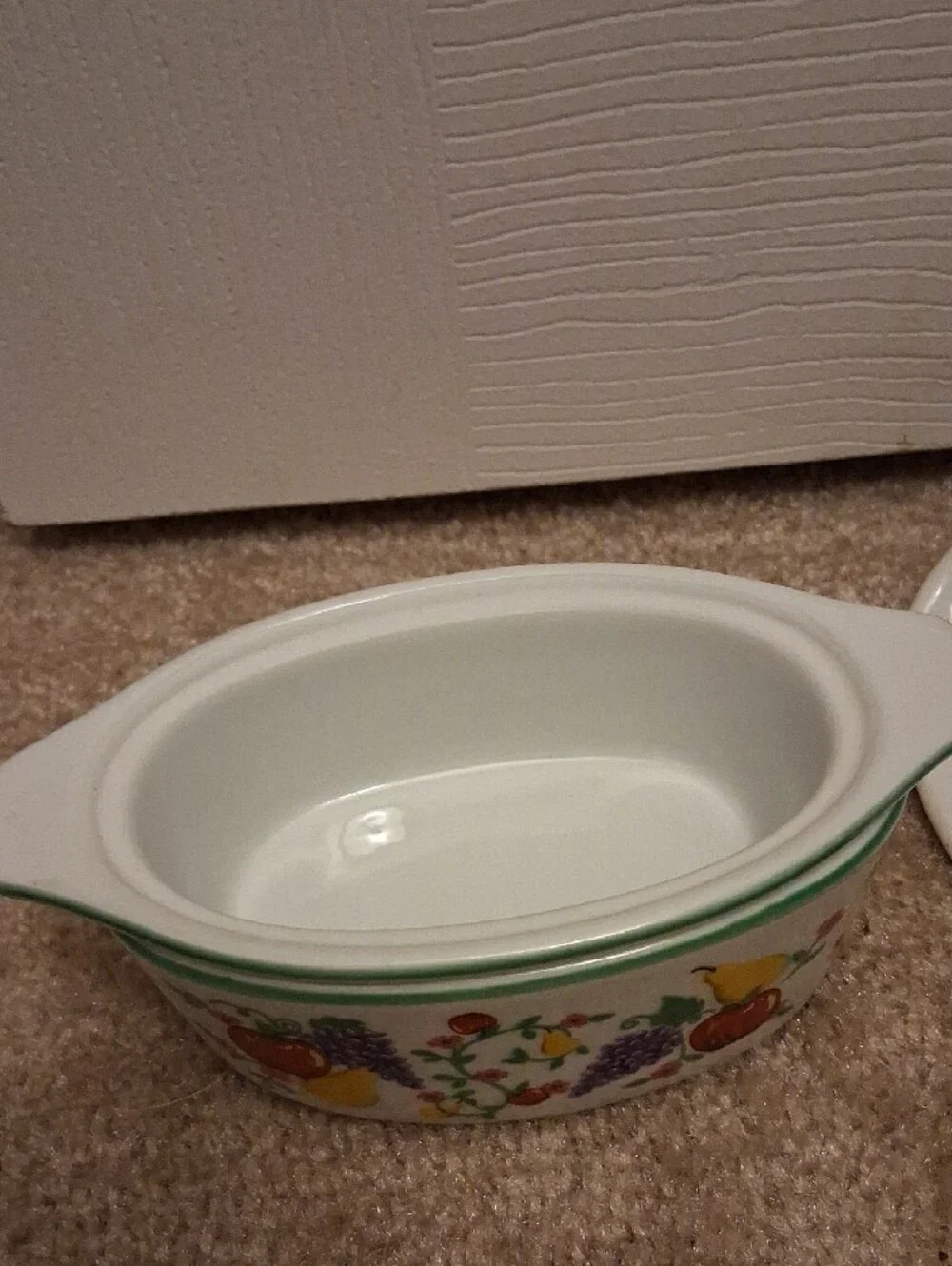Casserole style ceramic vintage Butter Boat